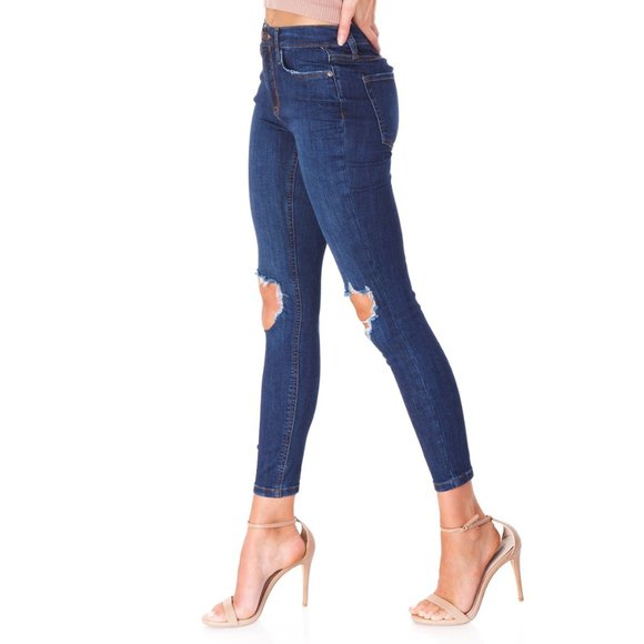 Free People Denim - Free People Busted Knee Jeans Distressed Size 25